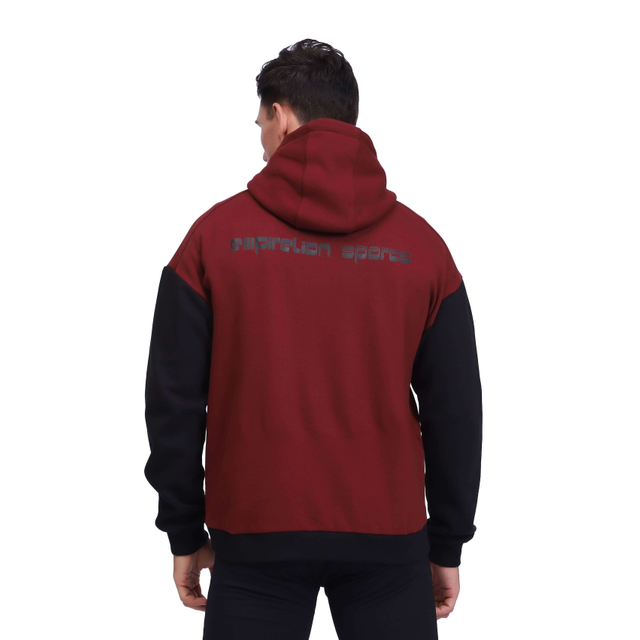 Sudadera deportiva elegante con bolsillo de canguro y media cremallera para hombre