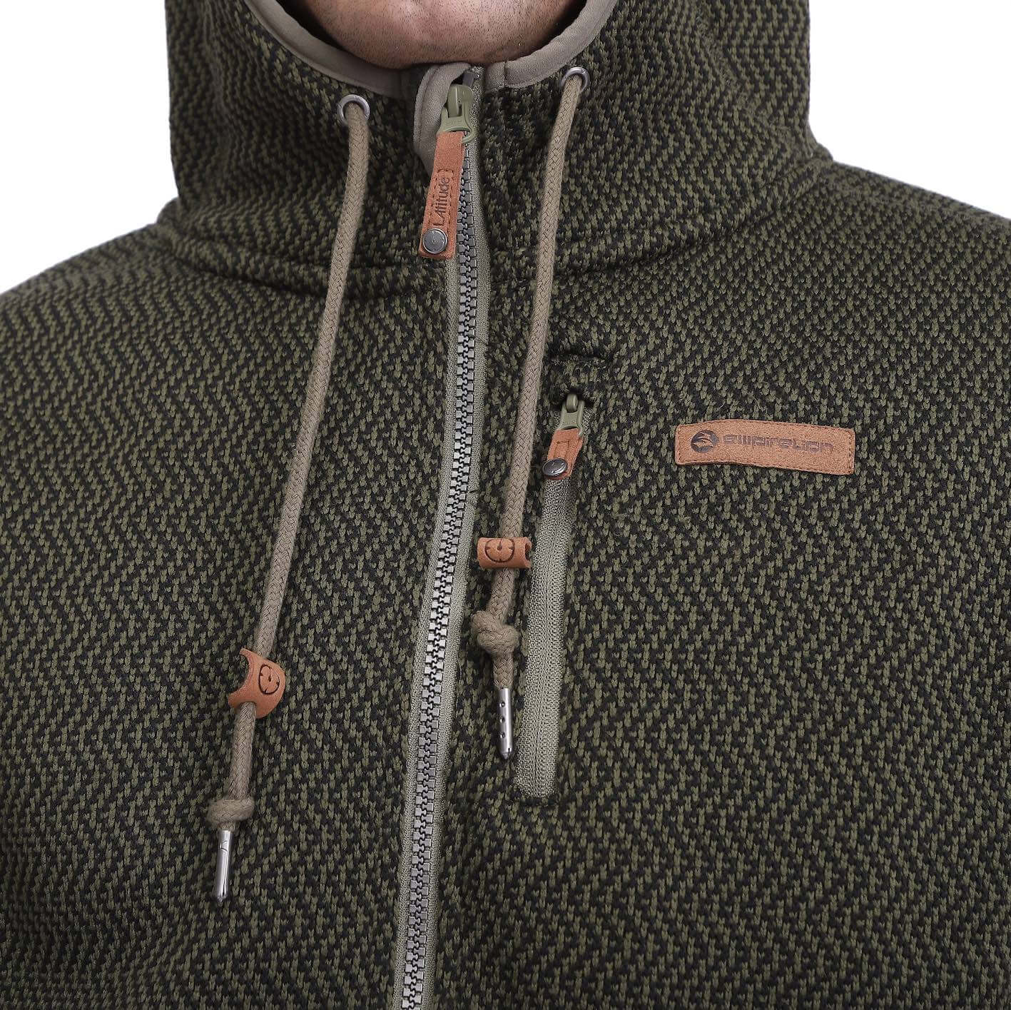 Sudadera con capucha y cremallera para hombre, chaqueta con capucha táctica militar de forro polar elegante