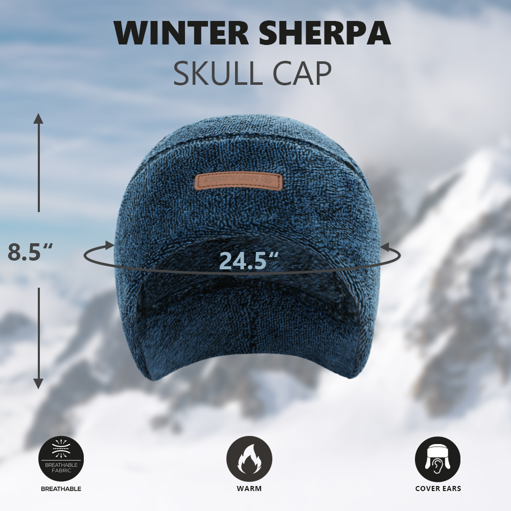 Fleece Warm Ski Tactical Beanie Winter Snow Helmet Liner Skull Gaps 