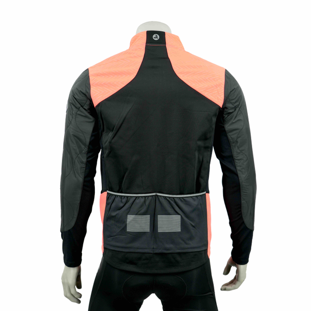 Hombres dejando la chaqueta de invierno del panel de Fluro Bond