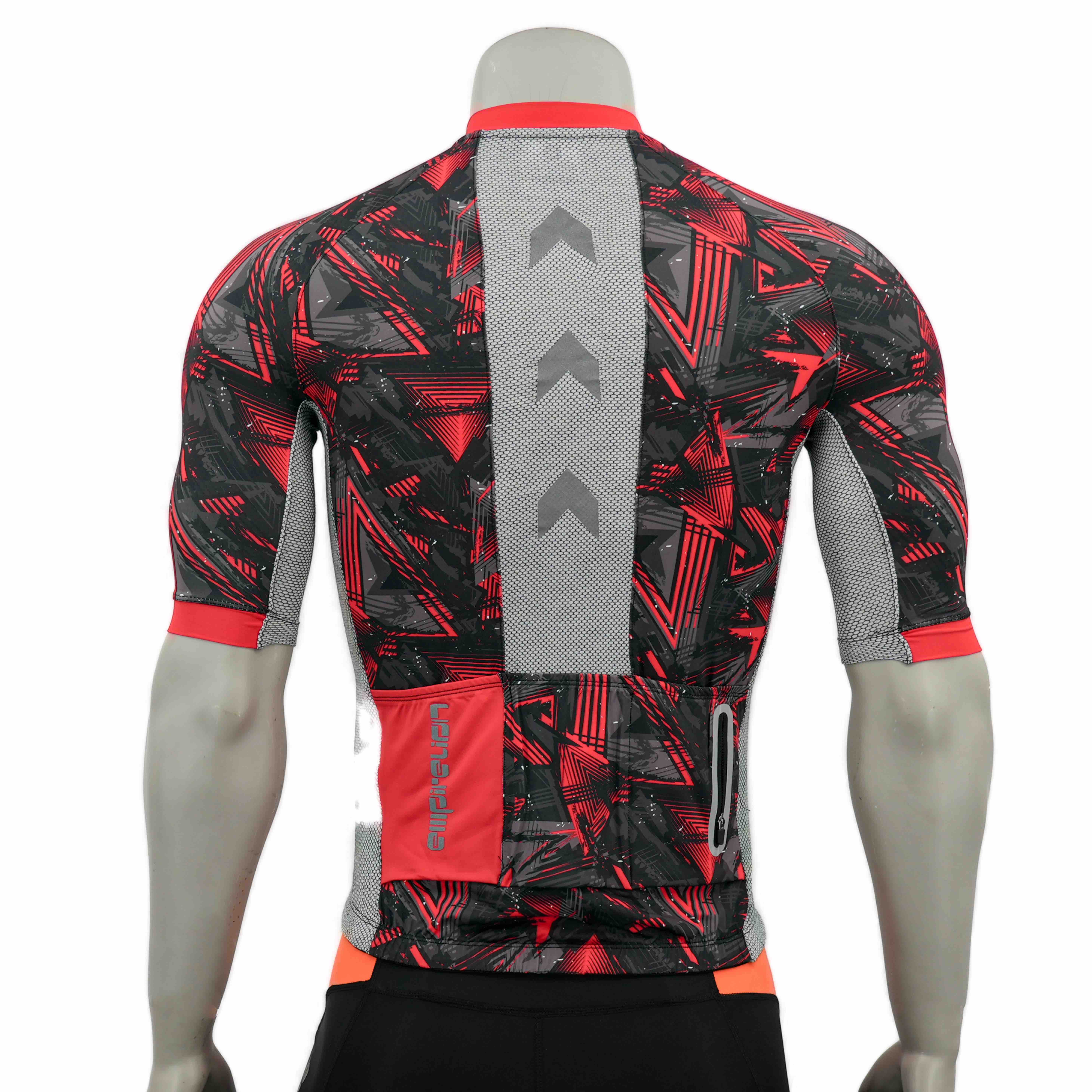 Raglan digital Raglan Jersey de ciclismo de cuello alto de manga corta