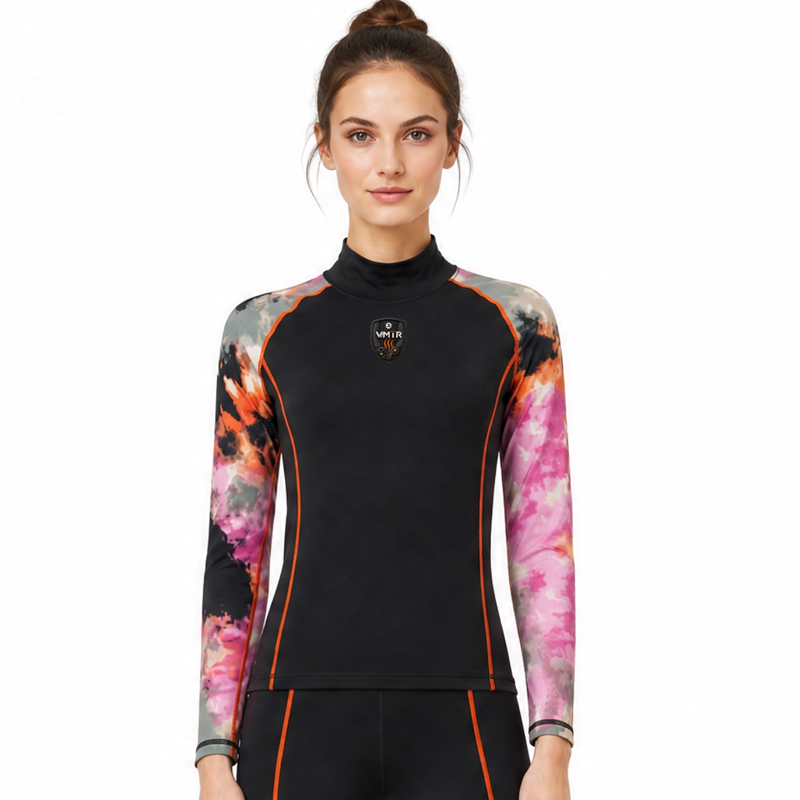 VMTR Camisetas Skivvie de manga larga para mujer