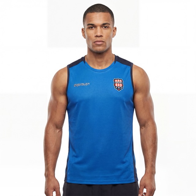 Chaleco con logo del equipo de fútbol en bloques de color para hombre