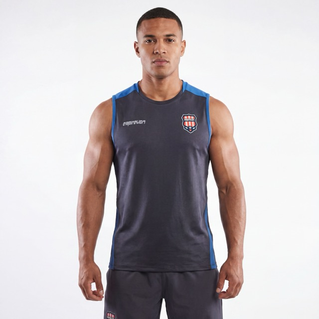 Chaleco con logo del equipo de fútbol en bloques de color para hombre