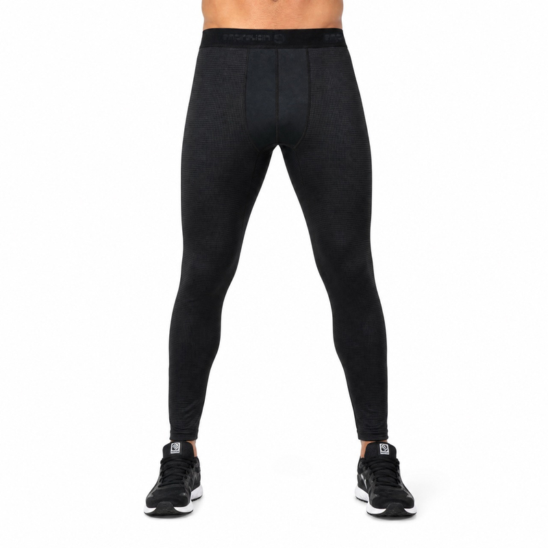 Pantalones térmicos de entrenamiento con media cremallera y forro polar interior teñido con paneles para hombre