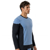 Camisetas de entrenamiento de carreras con paneles de protección contra el viento para hombre