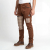 Pantalón de senderismo con paneles de pana a cuadros para hombre Pantalones de trekking