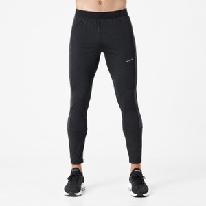 Pantalones deportivos ajustados con ribetes reflectantes y capa base de compresión para hombre