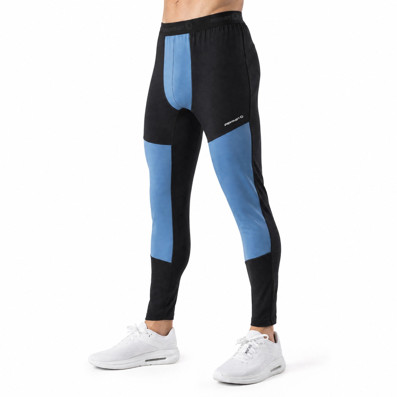 Legging de entrenamiento de carreras con paneles de protección contra el viento para hombre