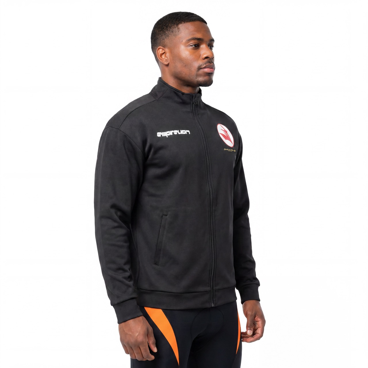 Chaqueta térmica de fútbol con cremallera para hombre