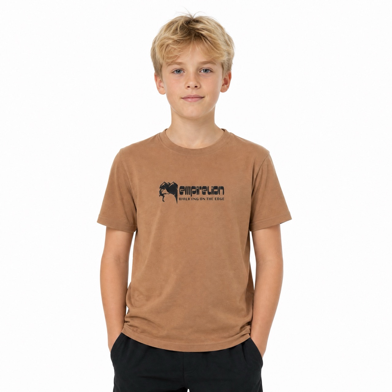 Camiseta de manga corta para escalada en roca para niño