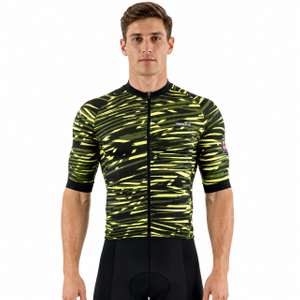 Jersey de ciclismo de peso medio de manga corta con estampado digital