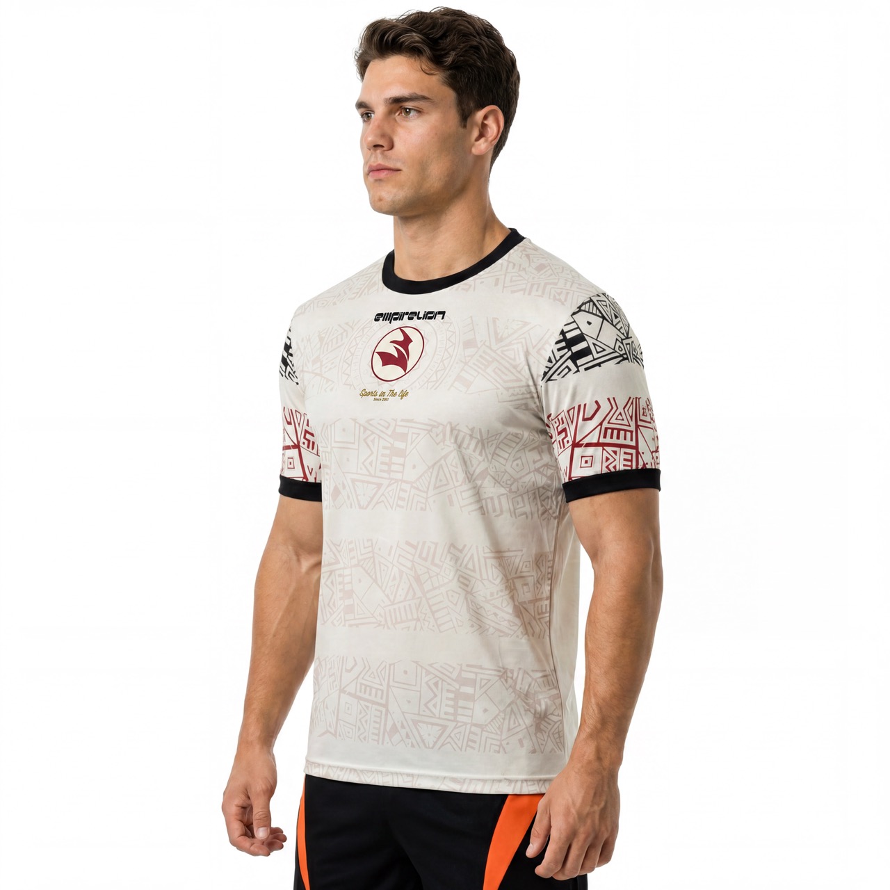 Camiseta deportiva con estampado completo para hombre