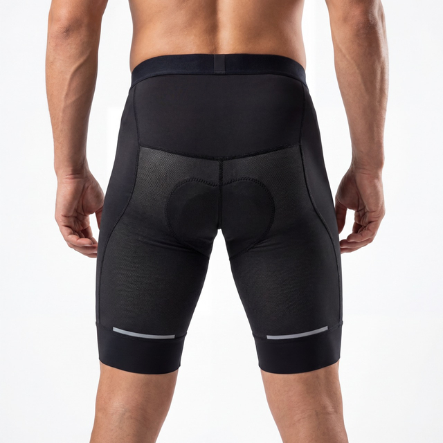 Pantalón corto de ciclismo con panel de malla para hombre