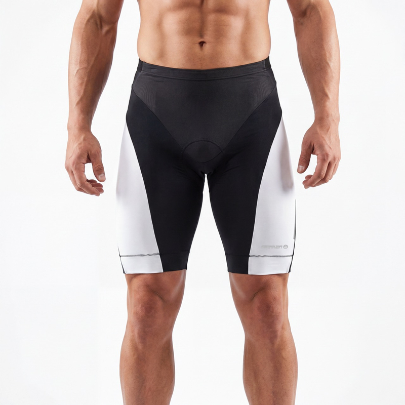 Pantalón corto de ciclismo con bloques de color y panel para hombre