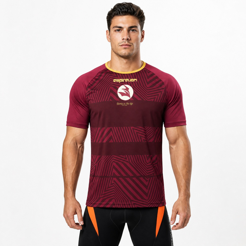 Camiseta con logo y camiseta de fútbol estampada para hombre