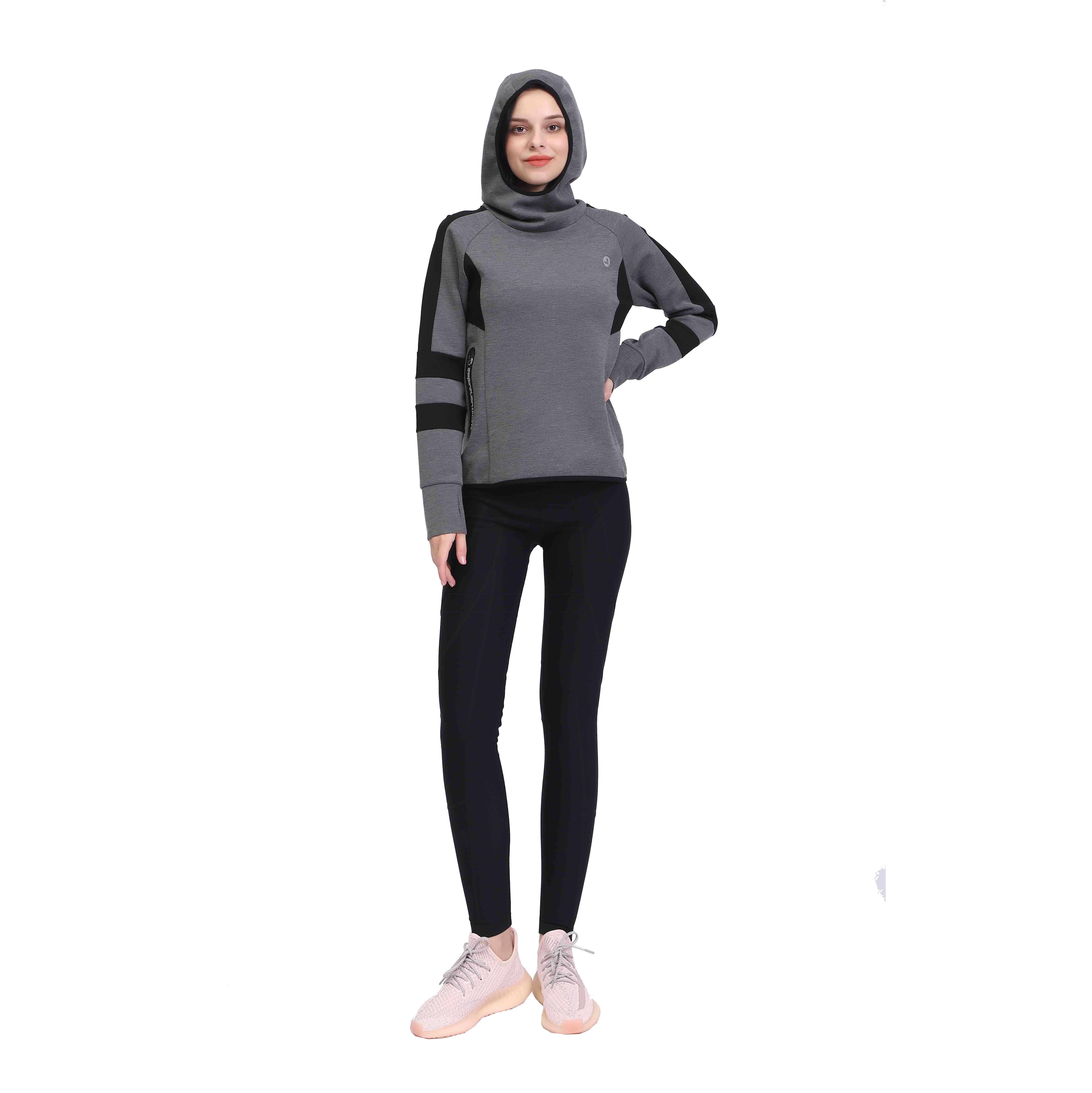 Mujer Core Gym Gym Selled Zipper embedan sudadera con capucha de cremallera