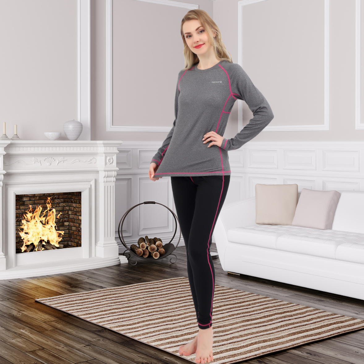 Mujeres ropa interior térmica Long JOHNS Capa base Inter