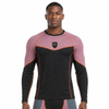 VMTR Camisetas de manga larga con forro polar interior y bloques de color para hombre