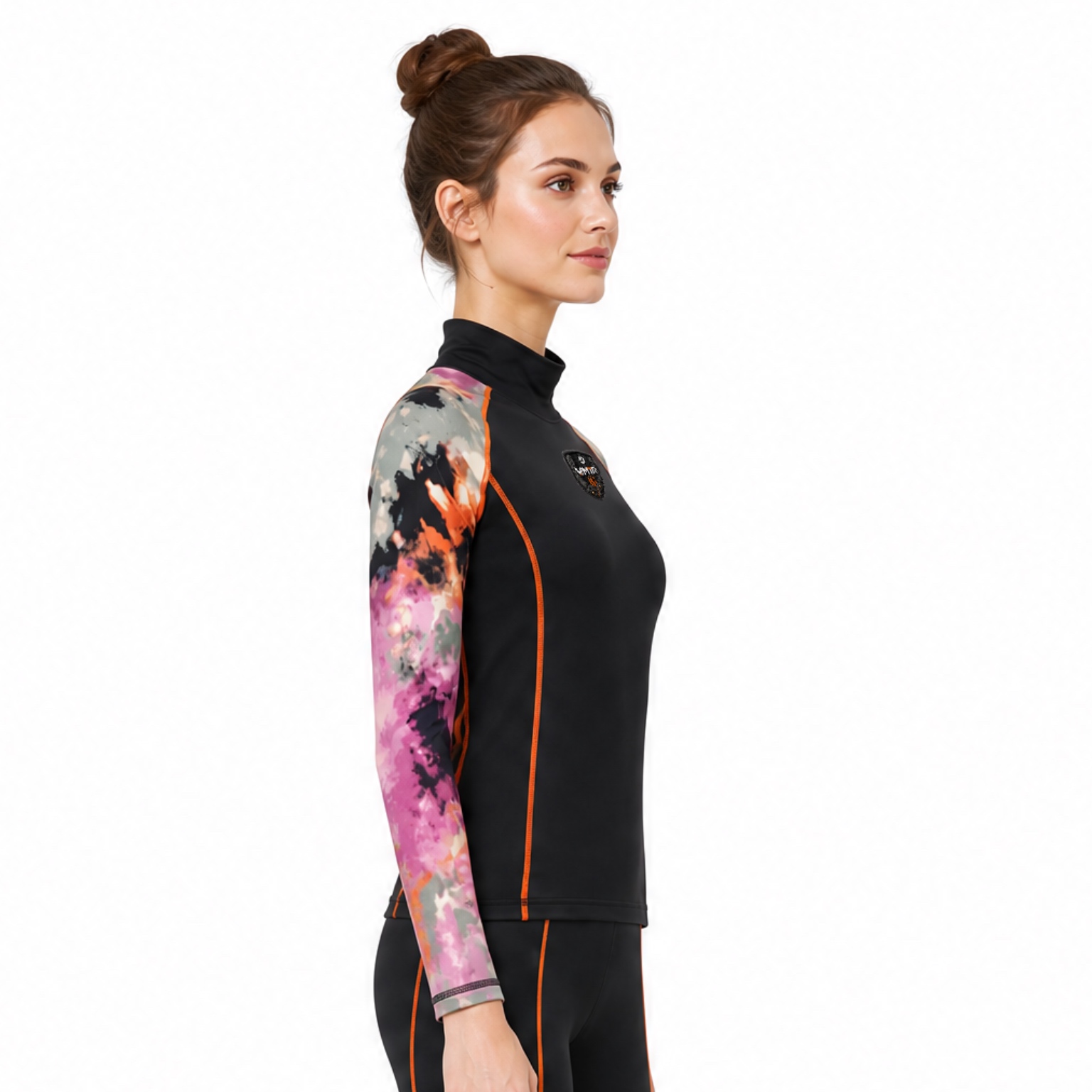 VMTR Camisetas Skivvie de manga larga para mujer