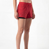 Pantalones cortos 2 en 1 para correr con estampado integral para mujer