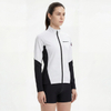 Chaqueta de moda deportiva con ribete reflectante y bloques de color para mujer