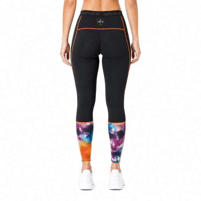 VMTR Pantalón tipo legging con paneles estampados ligeros para mujer