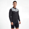 Chaqueta ciclista para correr con cremallera y panel reflectante