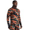 Tops de jersey con cuello alto y capa base con estampado de camuflaje para hombre