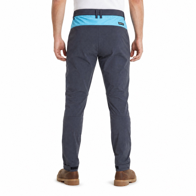 Pantalones con paneles cálidos hasta la rodilla para hombre Pantalones de trekking con bloques de color