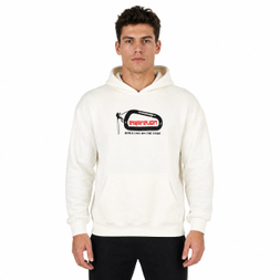 Sudadera con capucha y hombros descubiertos con estampado de escalada en roca para hombre