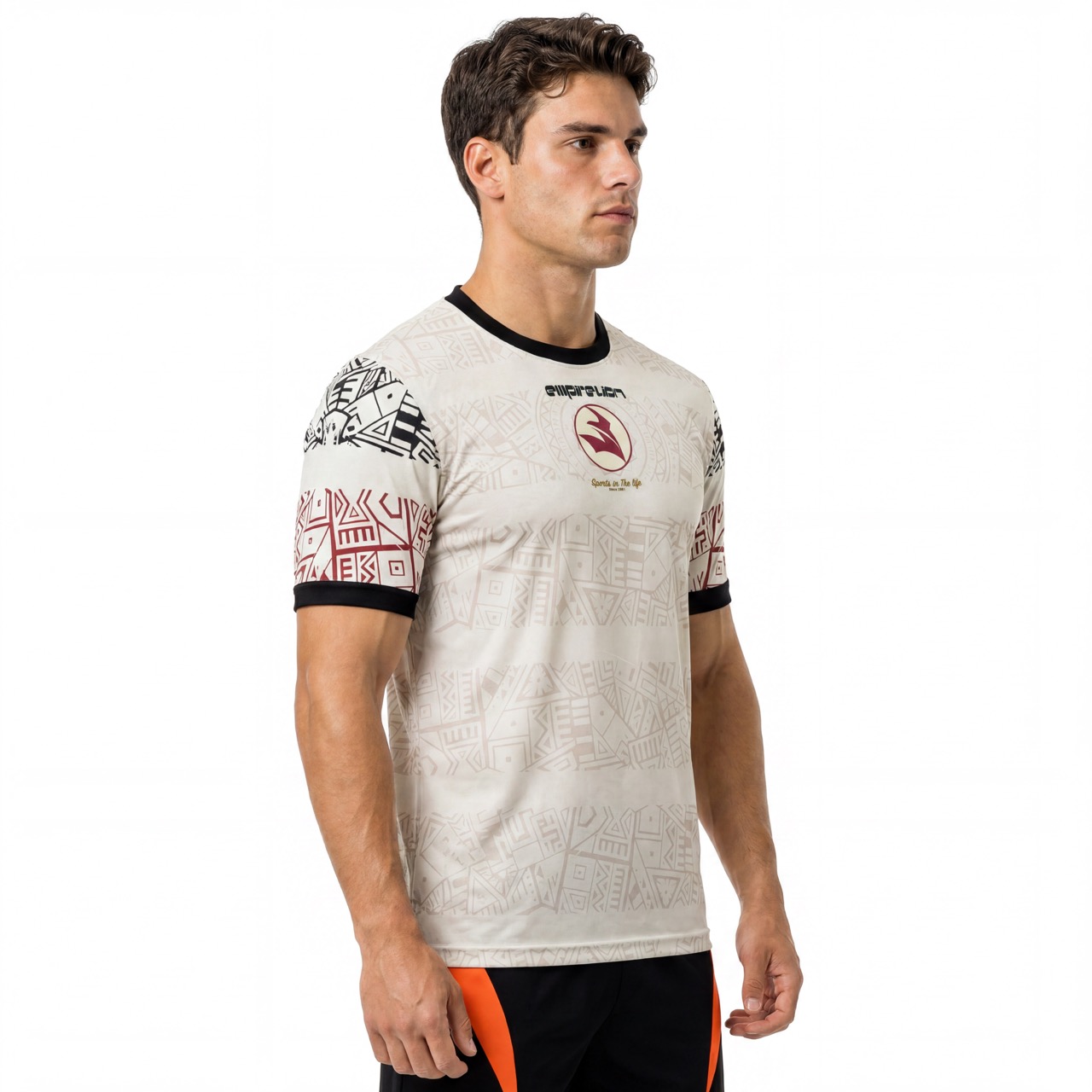 Camiseta deportiva con estampado completo para hombre