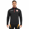 Tops tipo jersey deportivos con ribete de ribete y media cremallera para hombre