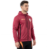 Sudadera con capucha deportiva extragrande con estampado de logo y cremallera para hombre 