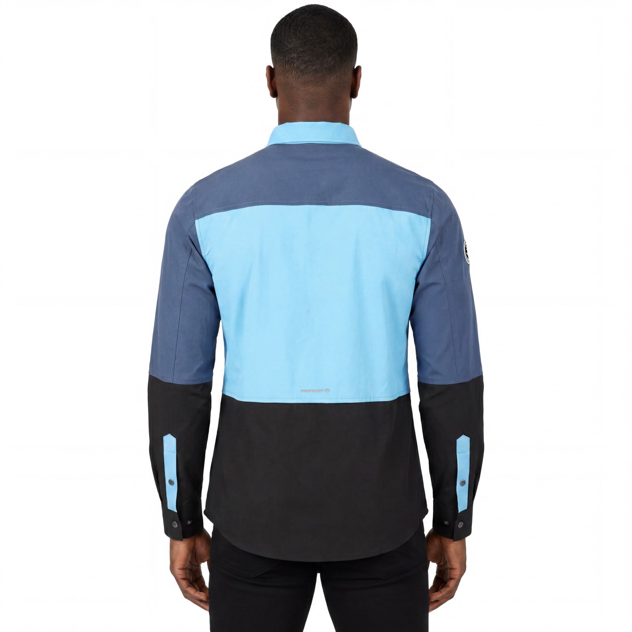 Camisas con bolsillos con cremallera para hombre, senderismo, acampada, paneles de contraste, refrigeración en espalda y axila