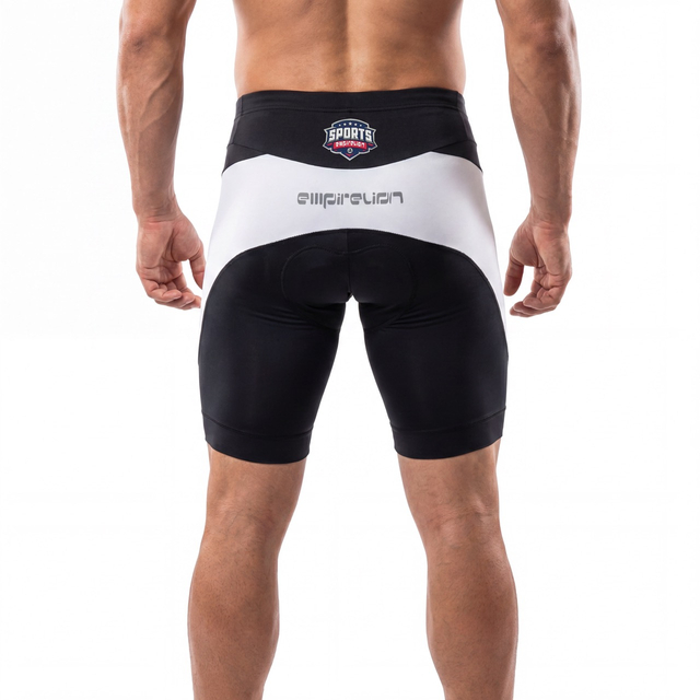 Pantalón corto de ciclismo con bloques de color y panel para hombre