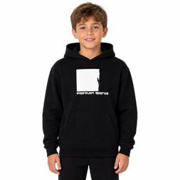 Sudadera con capucha y hombros descubiertos con estampado de escalada en roca para niños
