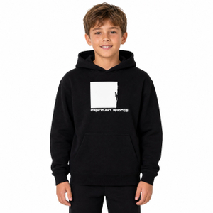 Sudadera con capucha y hombros descubiertos con estampado de escalada en roca para niños