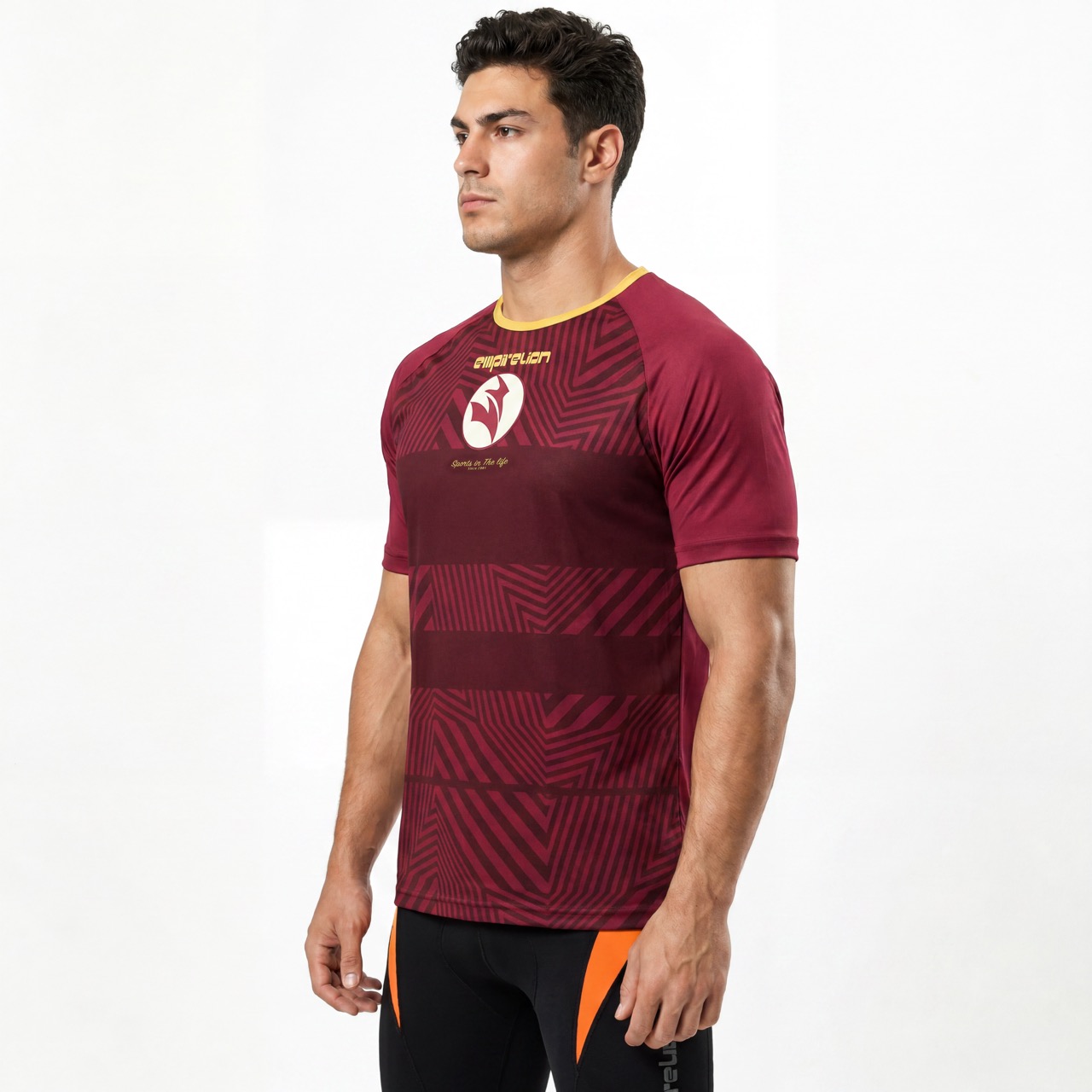 Camiseta con logo y camiseta de fútbol estampada para hombre