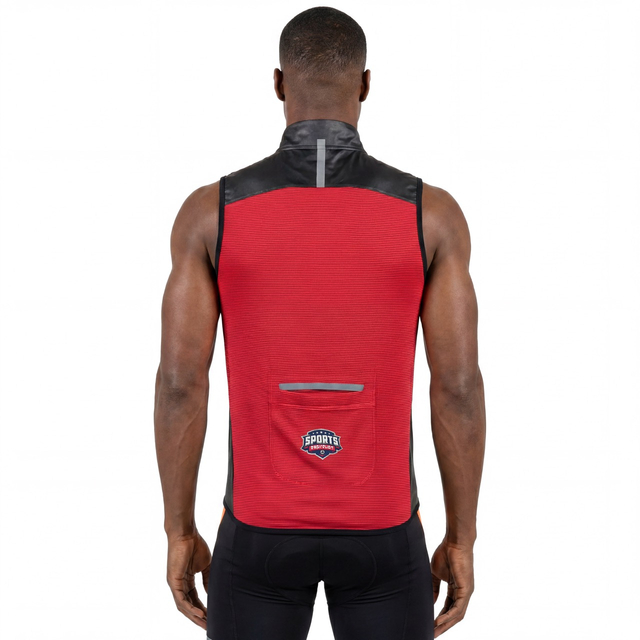 Chaleco cortavientos ligero con bloques de color para hombre