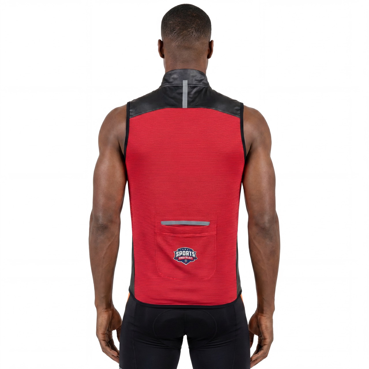 Chaleco cortavientos ligero con bloques de color para hombre