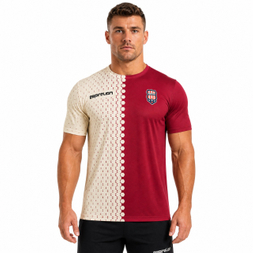 Camiseta informal deportiva con estampado integral para hombre