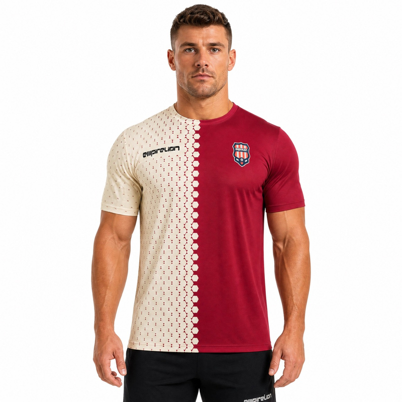 Camiseta informal deportiva con estampado integral para hombre