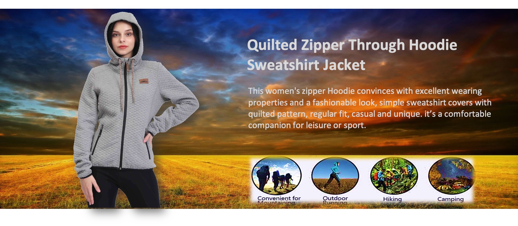 Edred&oacute;n zip sudadera