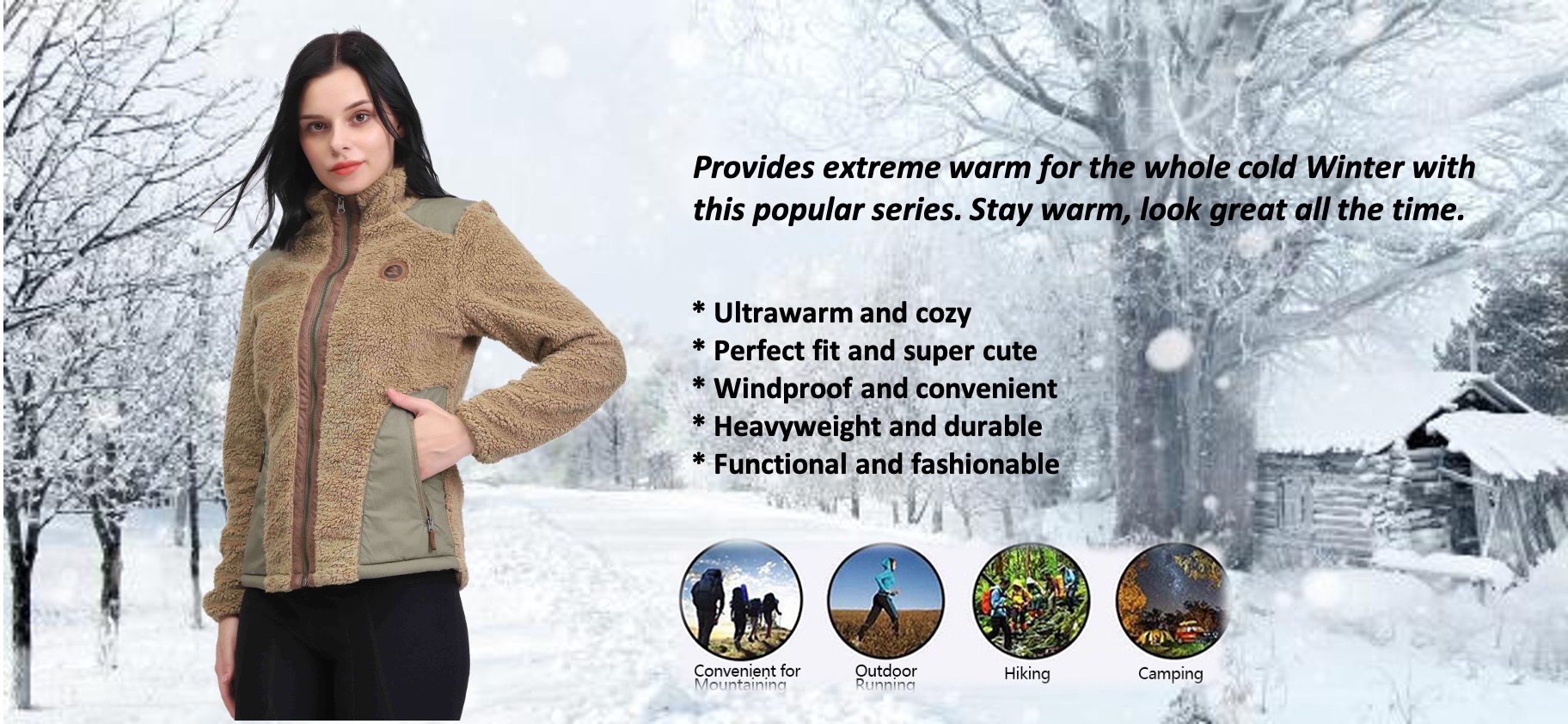 Chaqueta sherpa de invierno