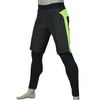Bloque de color de acolchado al aire libre a prueba de viento para hombres 2 en 1 pantalón de cintura ajustable