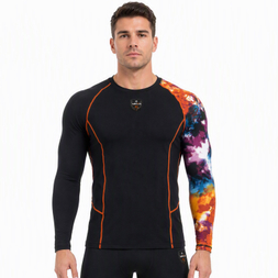 VMTR Tops de manga larga con bloques de color para hombre