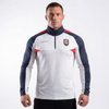 Camisetas de manga larga con bloques de color de fútbol para hombre