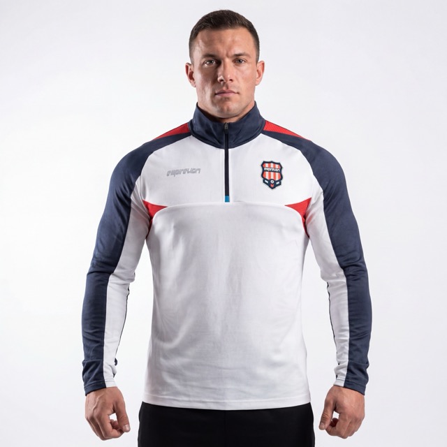 Camisetas de manga larga con bloques de color de fútbol para hombre