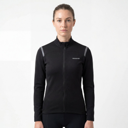 Chaqueta ciclista con ribetes reflectantes para mujer